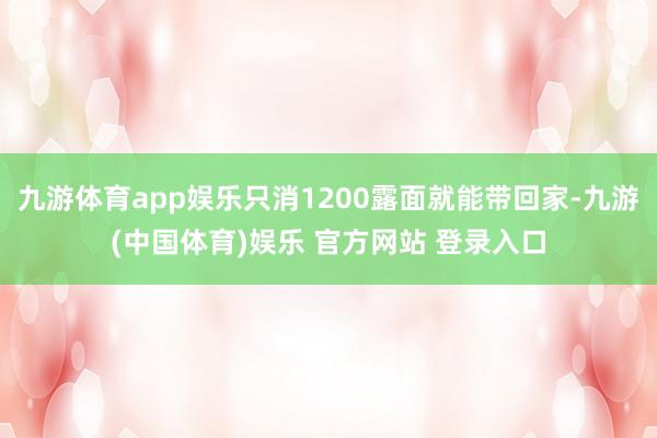 九游体育app娱乐只消1200露面就能带回家-九游(中国体育)娱乐 官方网站 登录入口