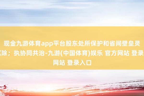 现金九游体育app平台股东处所保护和省间壁垒灵验驱除；执协同共治-九游(中国体育)娱乐 官方网站 登录入口