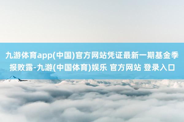 九游体育app(中国)官方网站凭证最新一期基金季报败露-九游(中国体育)娱乐 官方网站 登录入口