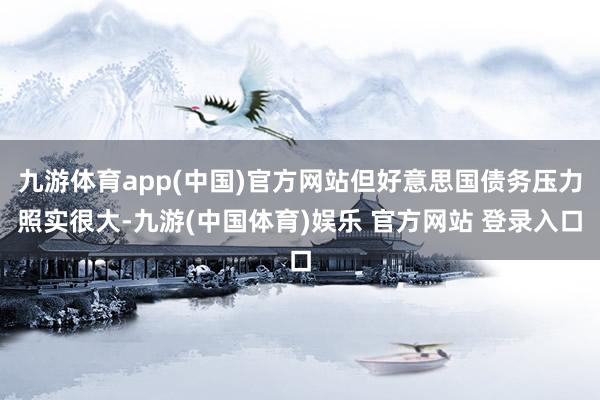 九游体育app(中国)官方网站但好意思国债务压力照实很大-九游(中国体育)娱乐 官方网站 登录入口